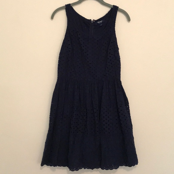 Navy eyelet dress - Picture 2 of 6
